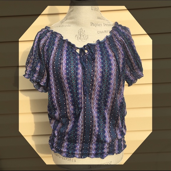 Peasant Blouse - Belle du Joir - XL Juniors - Picture 1 of 8